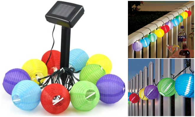 Napelemes, LED lampion fényfüzér