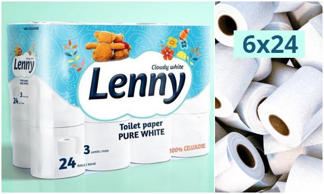 Lenny 6x24 WC-papír MEGA PACK