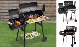 2in1 faszenes BBQ grill és smoker