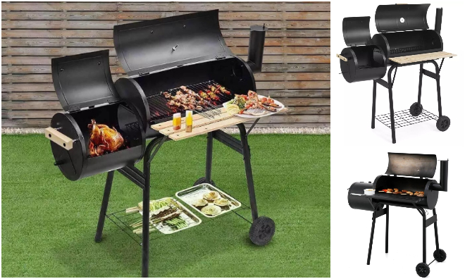 2in1 faszenes BBQ grill és smoker