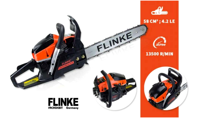 FLINKE benzines láncfűrész 58CC