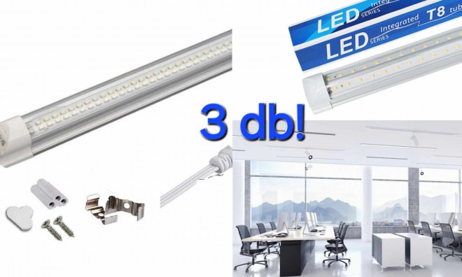 3 db Dupla soros 30W LED fénycső