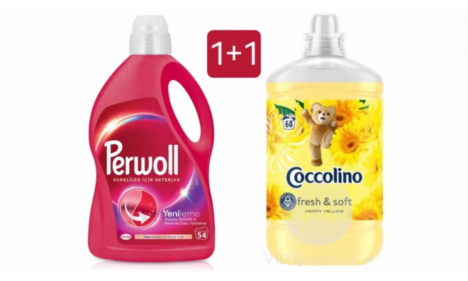 Perwoll mosósgél 3L+Coccolino 1,7L 