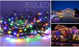 300 LED-es kültéri fényfüzér 30m