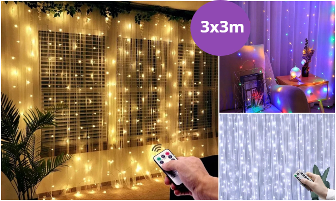 300 micro LED beltéri fényfüggőny