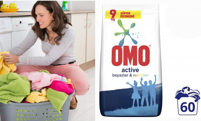 Omo Active Mosópor Színes 9 kg