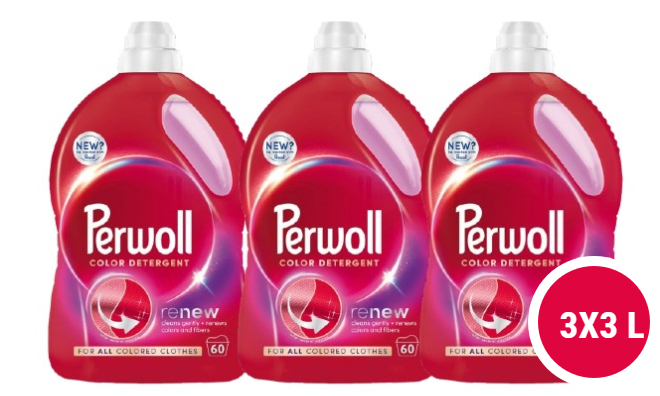 Perwoll Renew Color mosósgél 3x3L 