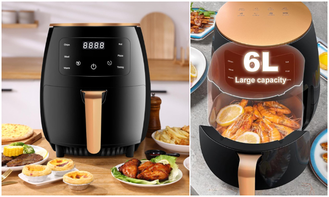 KIMIYO LCD kijelzős Air Fryer 6L