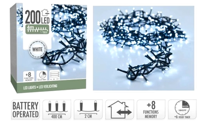 200 LED kül-beltéri BOA fényfüzér