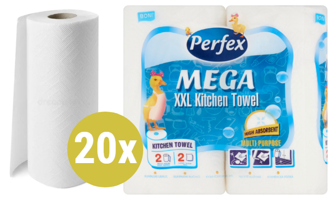 20 db BONI PERFEX Mega parpírtörlő