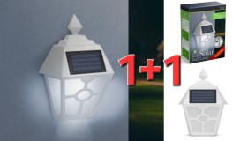 1+1 LED-es szolár fali lámpa