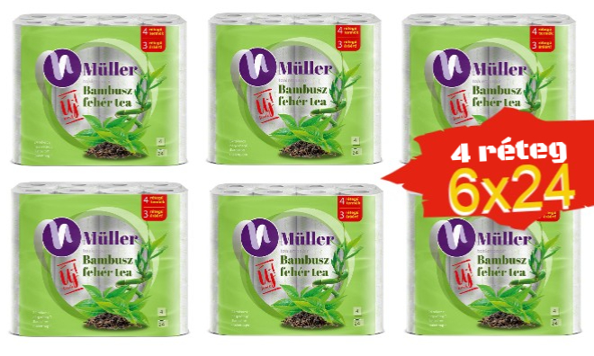 MüllerLux 4 rétegű WC papír 6x24 Db