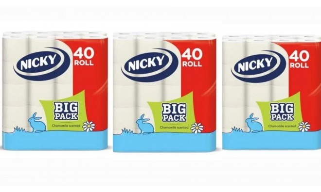 3 Db Nicky BIG PACK toalettpapír