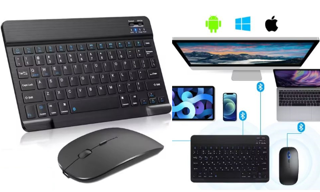 Bluetooth billentyűzet + egér 10inc