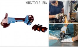 KingTools sarokcsiszoló 2 akku 128V