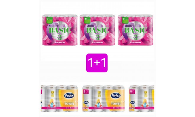 MÜLLER WC papír + Perfex Kéztörlő