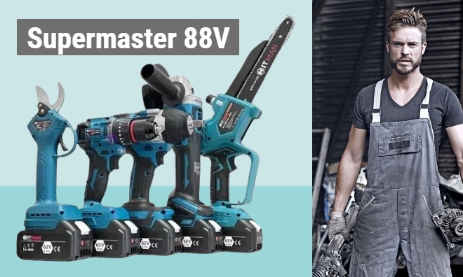Supermaste 5db akkus szerszám szett