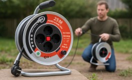 Forcetools fém kábeldob 25m