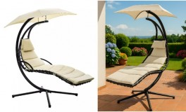 GardenLine kerti hintafotel - bézs