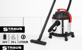 Straus 20L-es akkus ipari porszívó