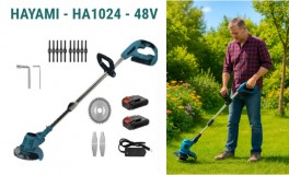 HAYAMI akkus fűkasza 48V 2 akkuval