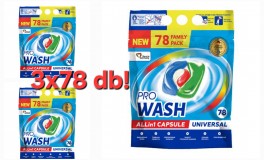 3x78 db PRO WASH mosókapszula