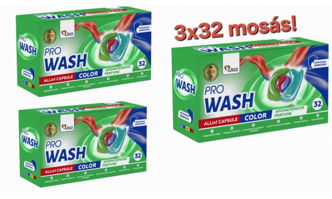 3x ProWash Color mosókapszula 32db