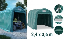 Zöld PVC sátorgarázs 2,4 x 3,6 m