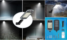 144 LED Napelemes lámpa
