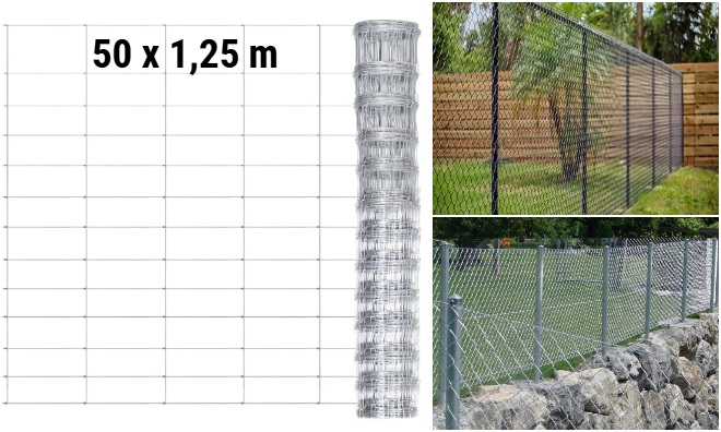 Horganyzott acél kerítés 50 x 1.25m