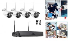 4K WiFi biztonsági kamerarendszer