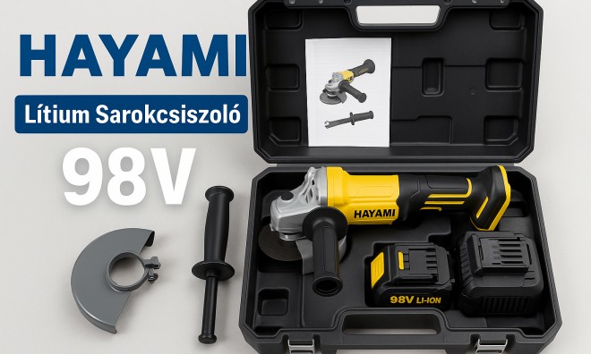 HAYAMI HA-1020 Lítium Sarokcsiszoló