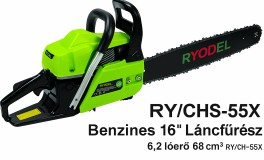 Ryodel benzines láncfűrész 68cm3