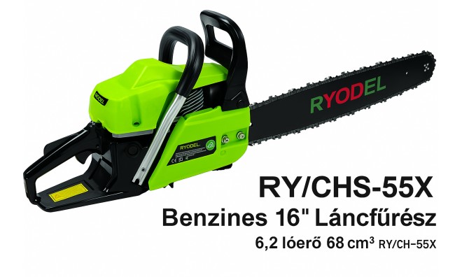 Ryodel benzines láncfűrész 68cm3