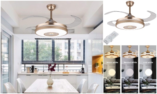 42'' Arany LED Csillárventilátor