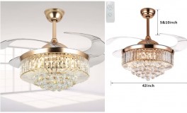 Kristály Ventilátoros Lámpa 42''