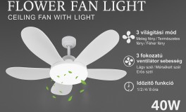 Mennyezeti ventilátoros lámpa 40W