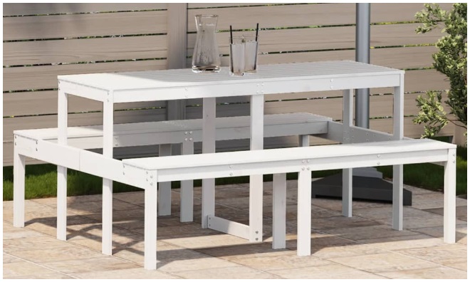 Tömör fenyőfa kerti pad 160 x134x75