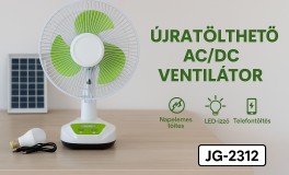 Újratölthető Asztali Ventilátor 12'
