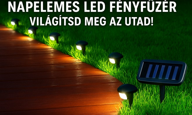 10 LED Járdafény Füzér | Napelemes