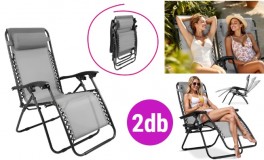 2db masszív Zero Gravity kerti szék