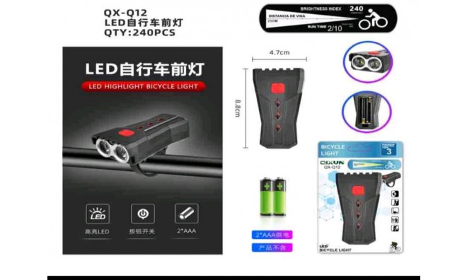 2db Dupla LED Kerékpár Első Lámpa