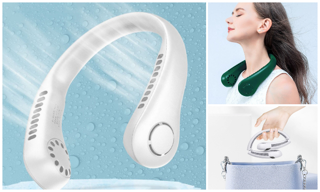 Akkus hordozható nyak ventilátor