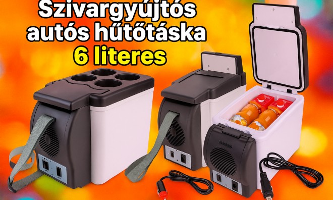 Autós hűtőtáska vállpánttal 6 liter