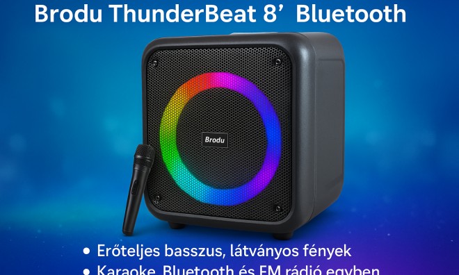 Brodu PartyBoom RGB 8'' Hangfal