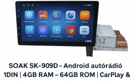 Android autórádió 1DIN | 4GB RAM