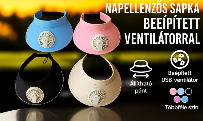 Nyári Sapka Beépített Ventilátorral