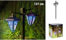 LED-es szolár kandeláber -137cm