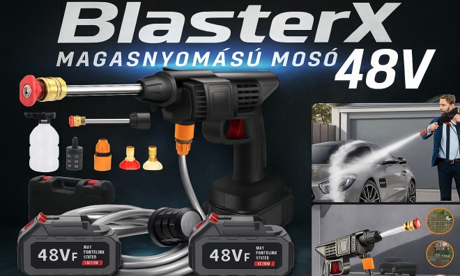 BlasterX Magasnyomású mosó 48V