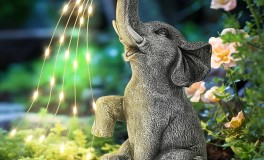 Napelemes elefánt LED-lámpa - IP44